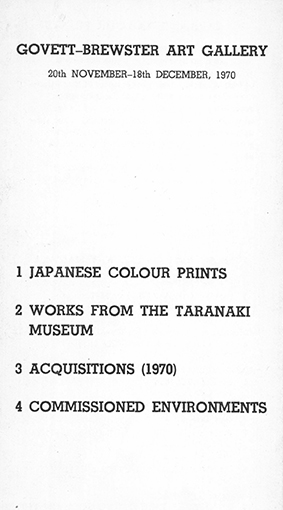 Image of a catalogue cover, with type outlining the exhibition details