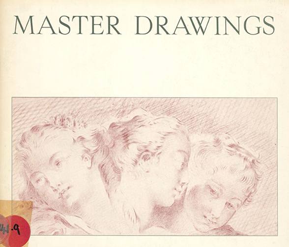 Catalogue cover, with text Master Drawings, and red tinted sketch of three women's faces